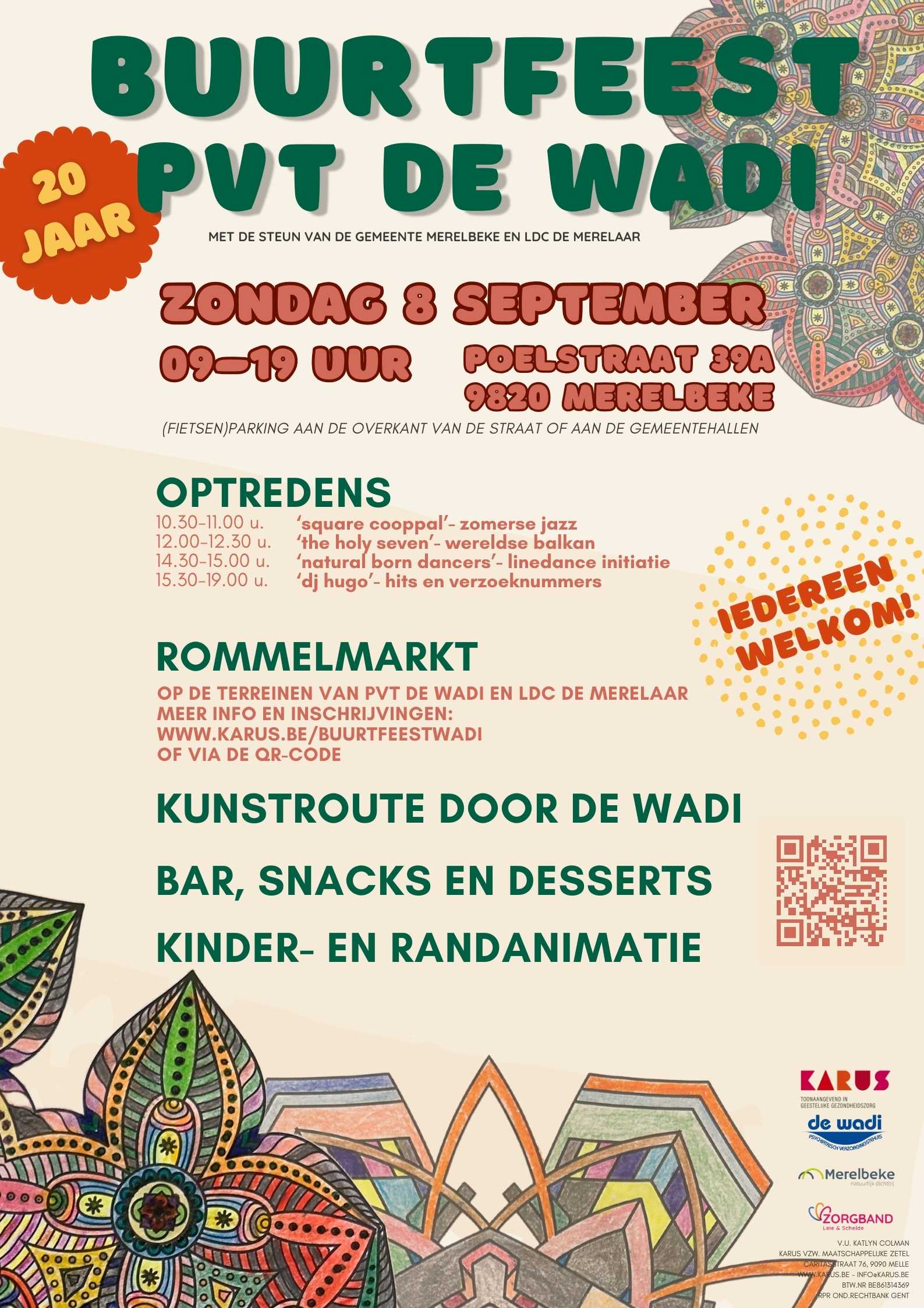 Affiche Buurtfeest PVT De Wadi